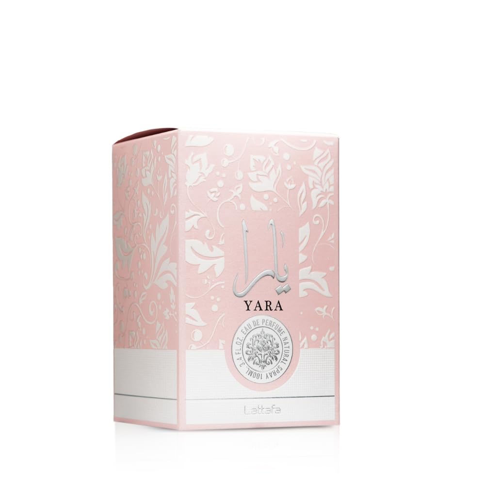 Lattafa Yara - Vanilla, Gourmand, Fruity, Floral - Eau de Parfum Long-Lasting Fragrance for Women, 3.40 Ounce / 100 ml 24Hr Smart